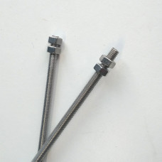 Thanh ty ren inox 5mm, que inox có ren M5